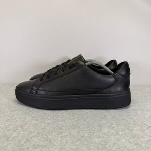 Kizik Vegas Women Size 10 Wide Black Leather Hands Free Platform Comfort Sneaker